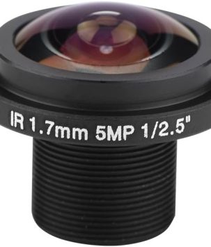 Security Camera Lens, 5MP HD Fisheye Security Camera Lens 1.7mm Length 185¡ãCCTV Lens for Fisheye Security Cam (Black)